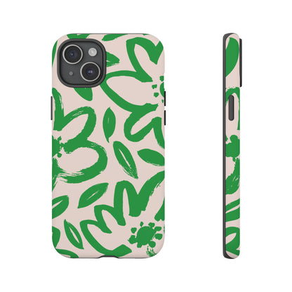 Happy | Green Modern Floral Case