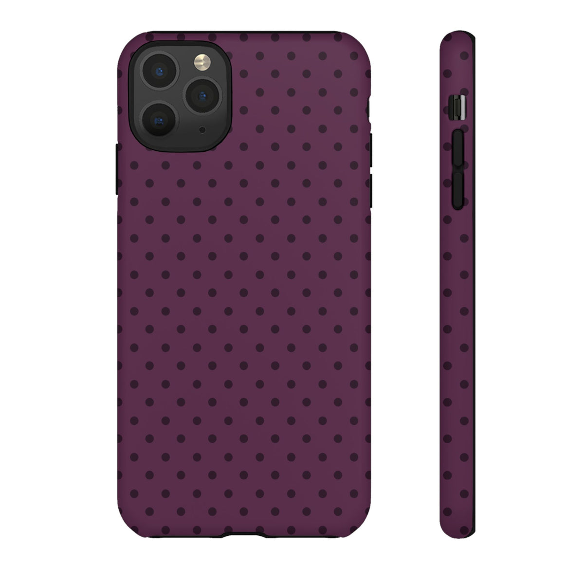 Plum Mood | Polka Dot iPhone Case