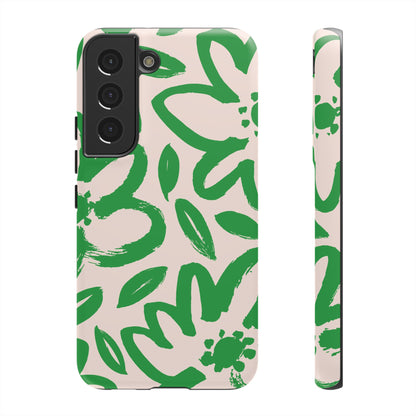 Happy | Green Modern Floral Case