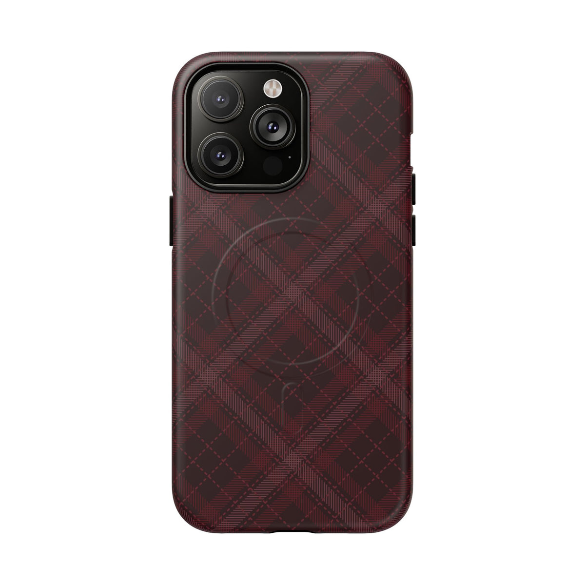 Trendsetter | Burgundy Plaid MagSafe Case