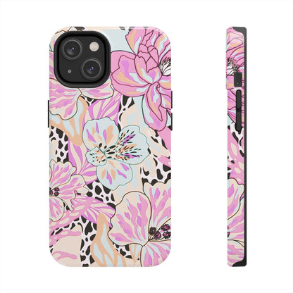 Leopard Lilies | Pastel Floral iPhone Case