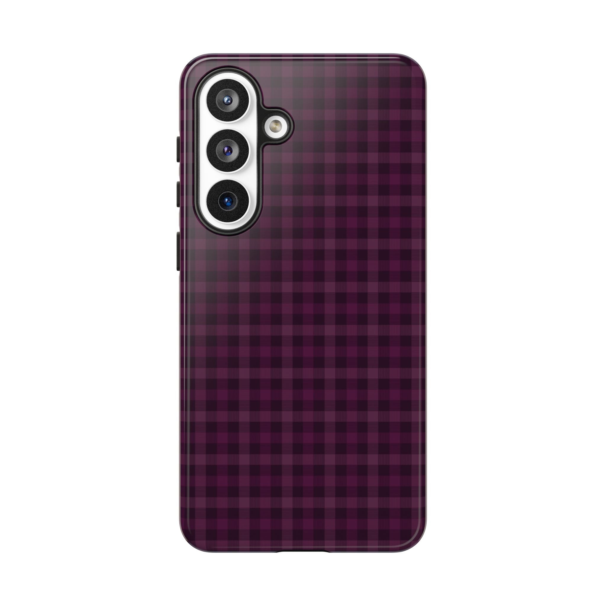 Plum Crush | Purple Plaid Galaxy Case
