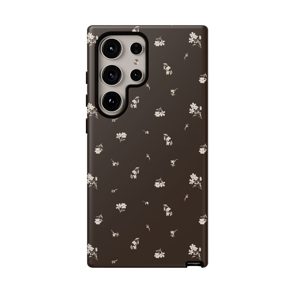Sweet Nothings | Chocolate Brown Floral Galaxy Case