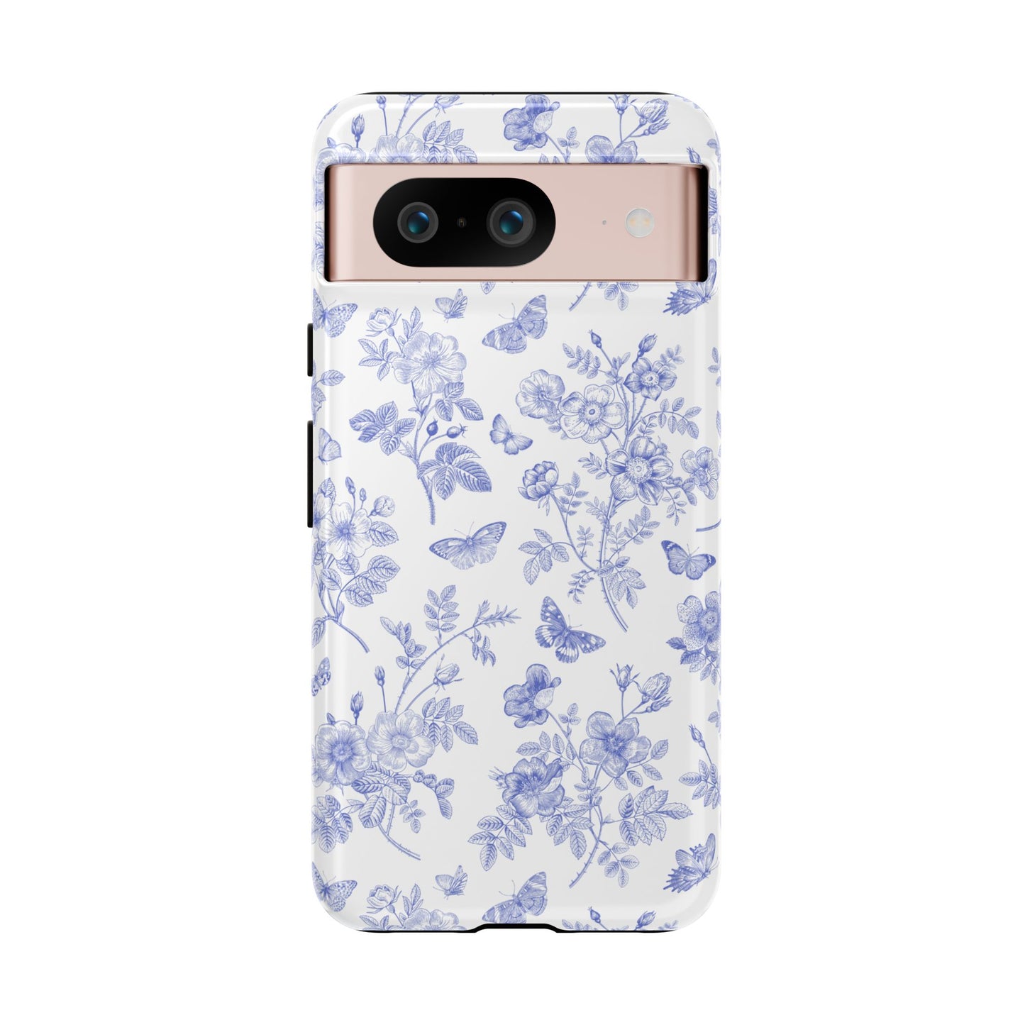 Wild Roses | Blue Floral Butterfly Toile Case