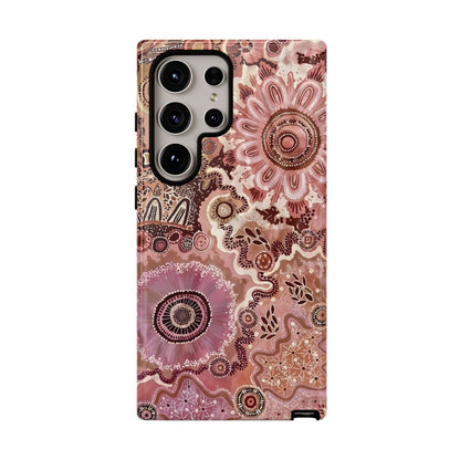 Étui Galaxy à motif floral artistique et éclectique