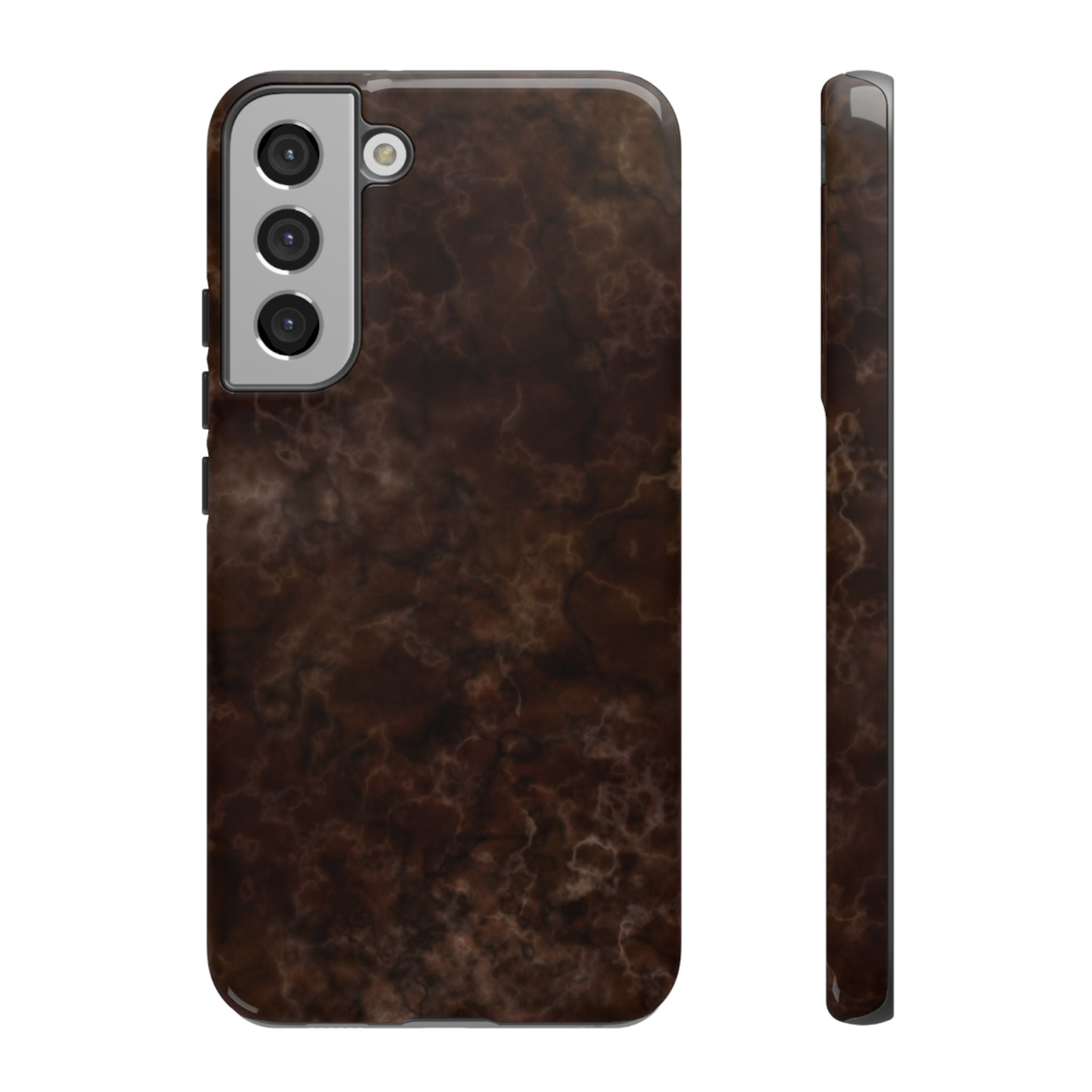 Espresso Brown Marbled Galaxy Case