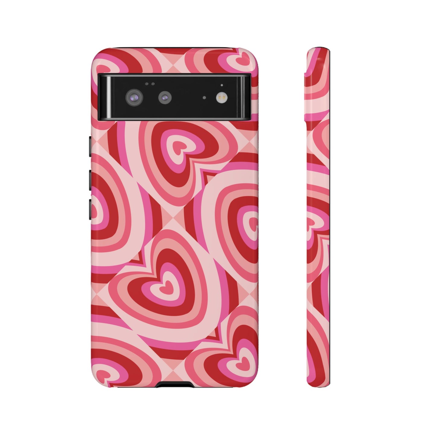 Hearts Squared | Pink Retro Heart Case