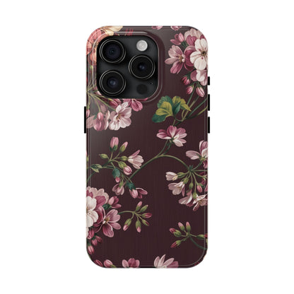 Flower Glam | Brown Floral iPhone Case