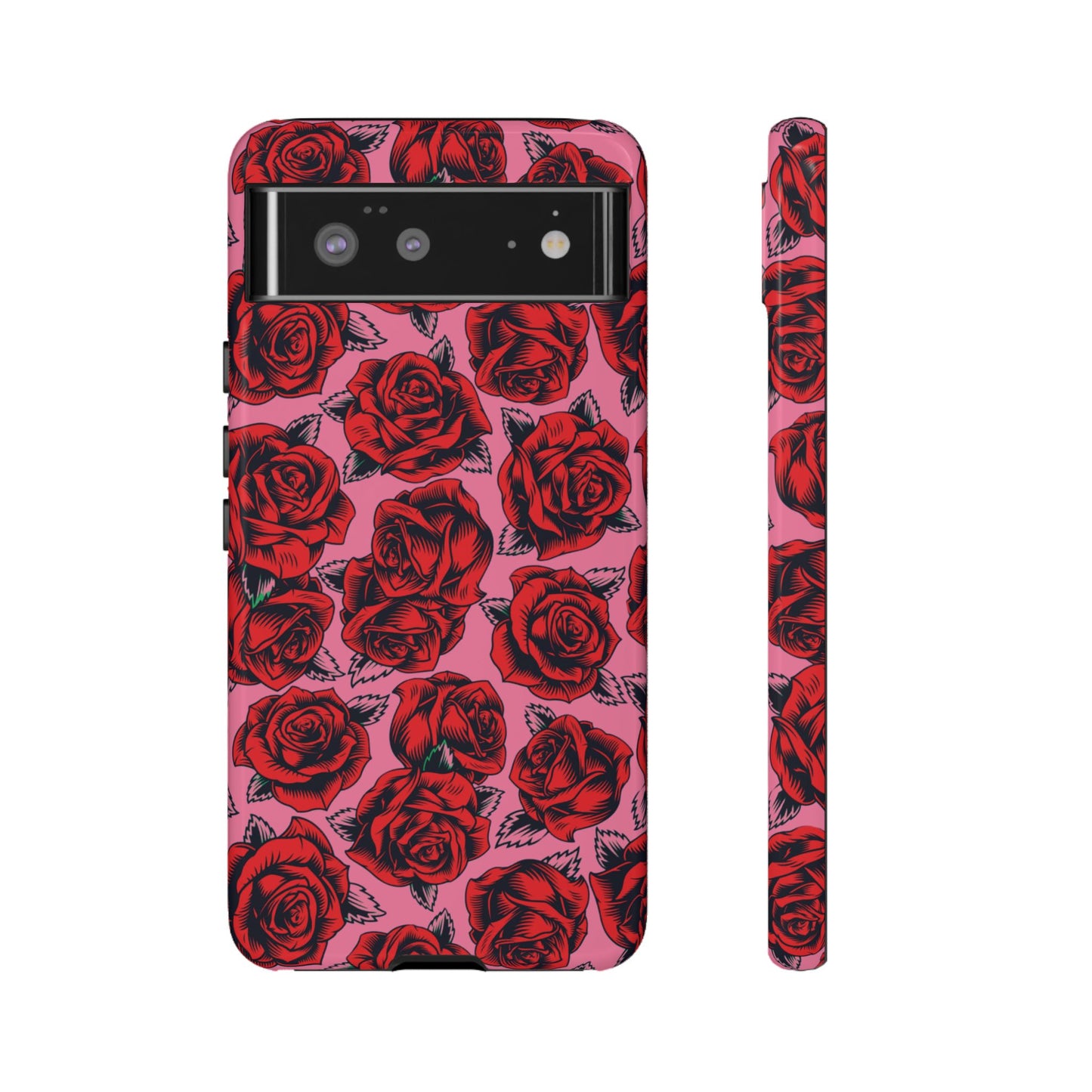 Love Story | Red & Pink Pop Art Rose Floral Case