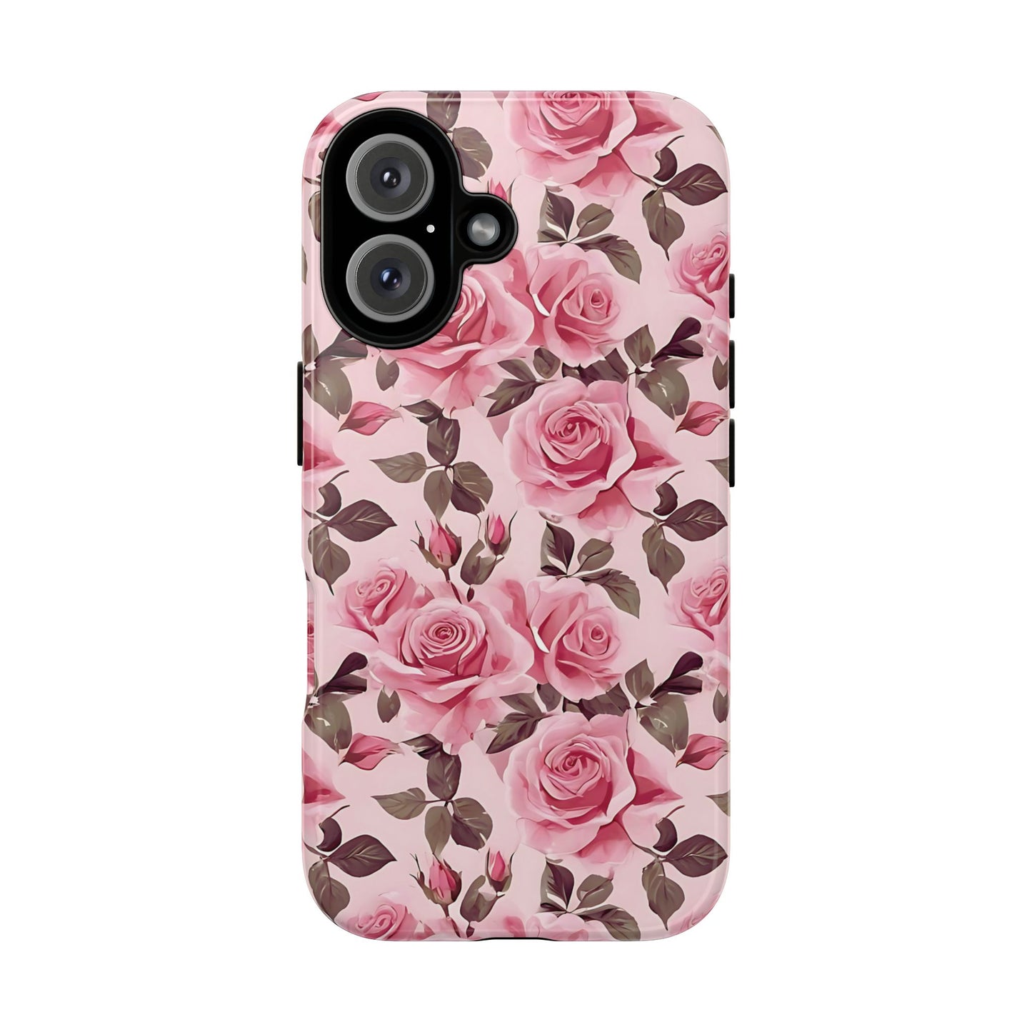 Funda para iPhone con diseño de rosas románticas y flores rosas