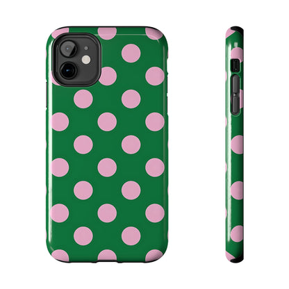 Dots | Green Polka Dot iPhone Case