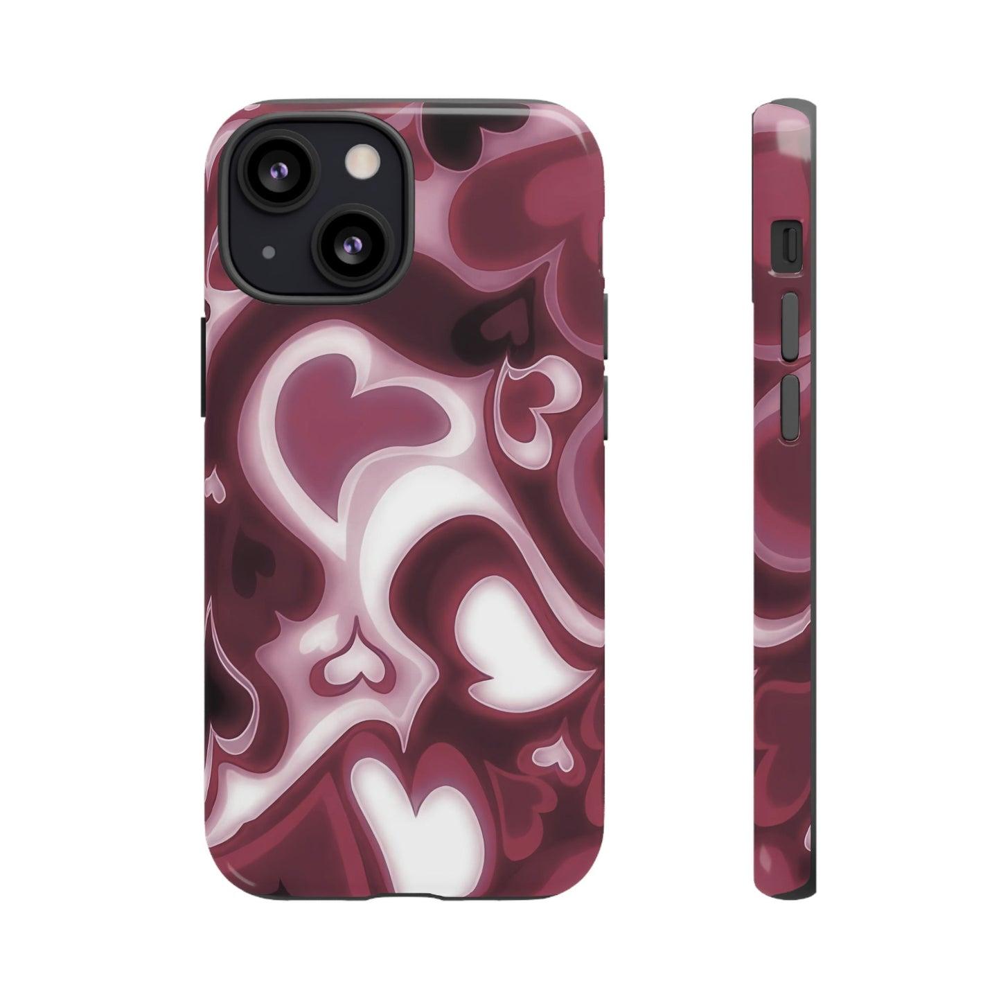 Funda para iPhone con corazones de ensueño | Corazones retro