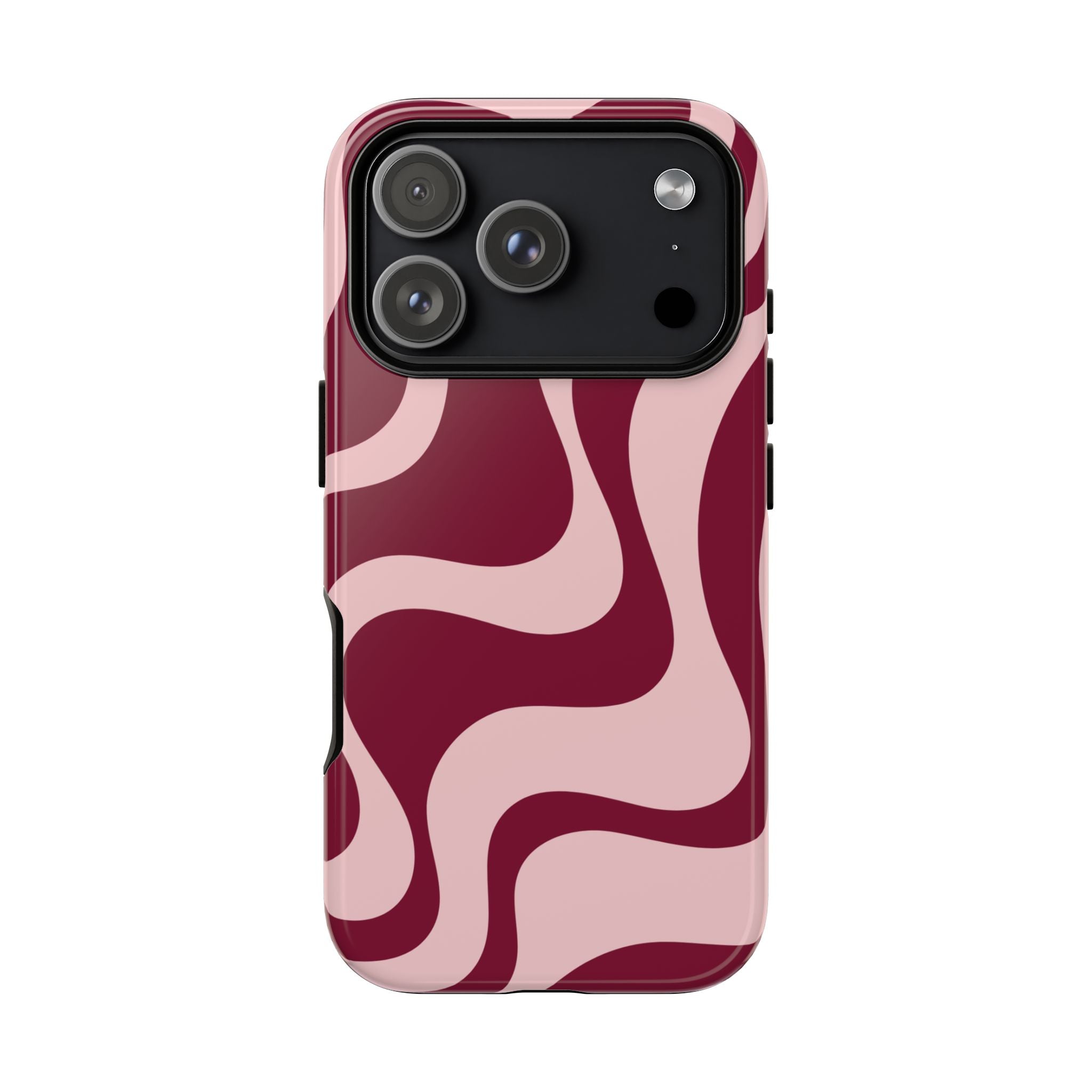 Burgundy Waves | iPhone Case