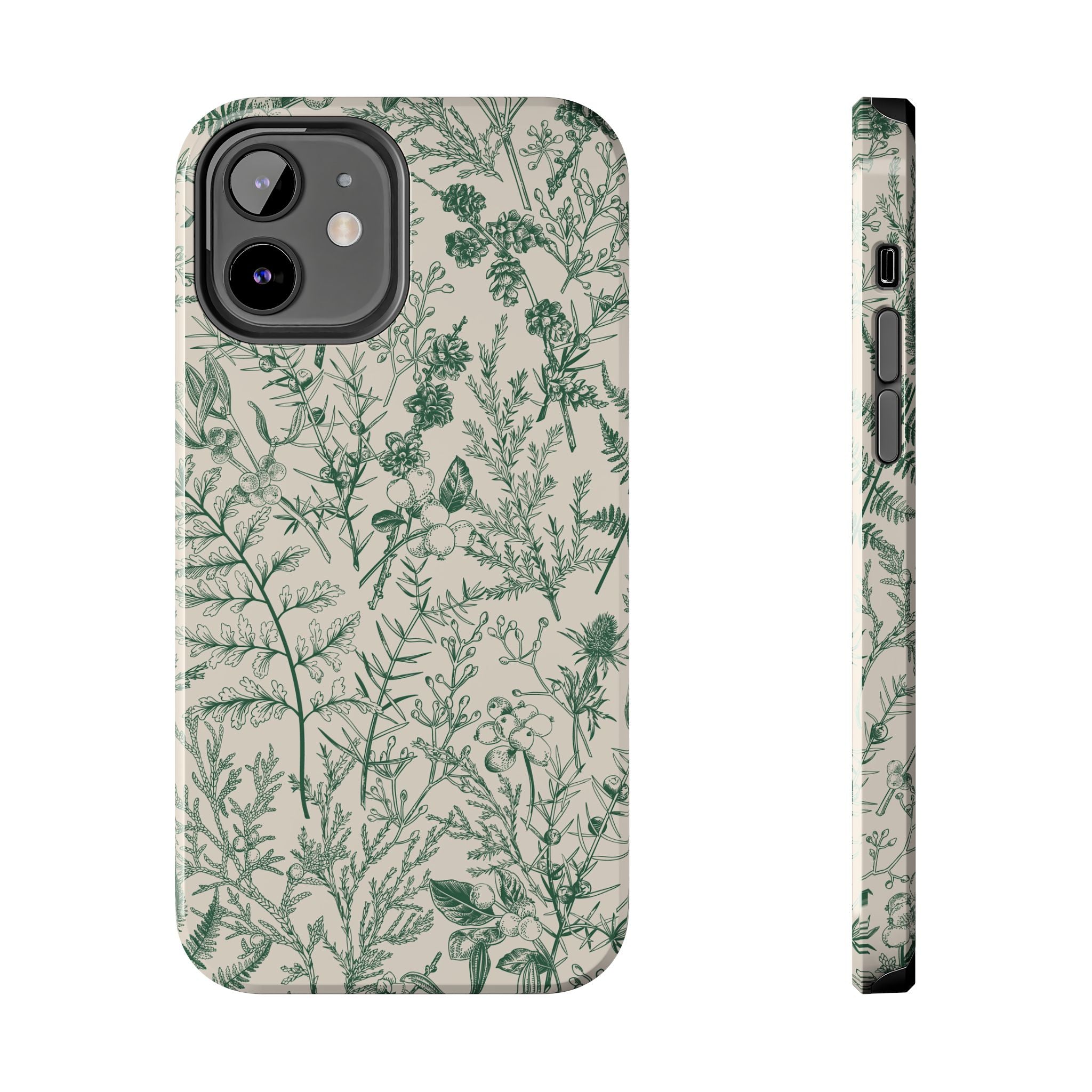Sage Botanical Floral iPhone Case