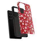 Cherry Bloom | Red Floral Galaxy Case