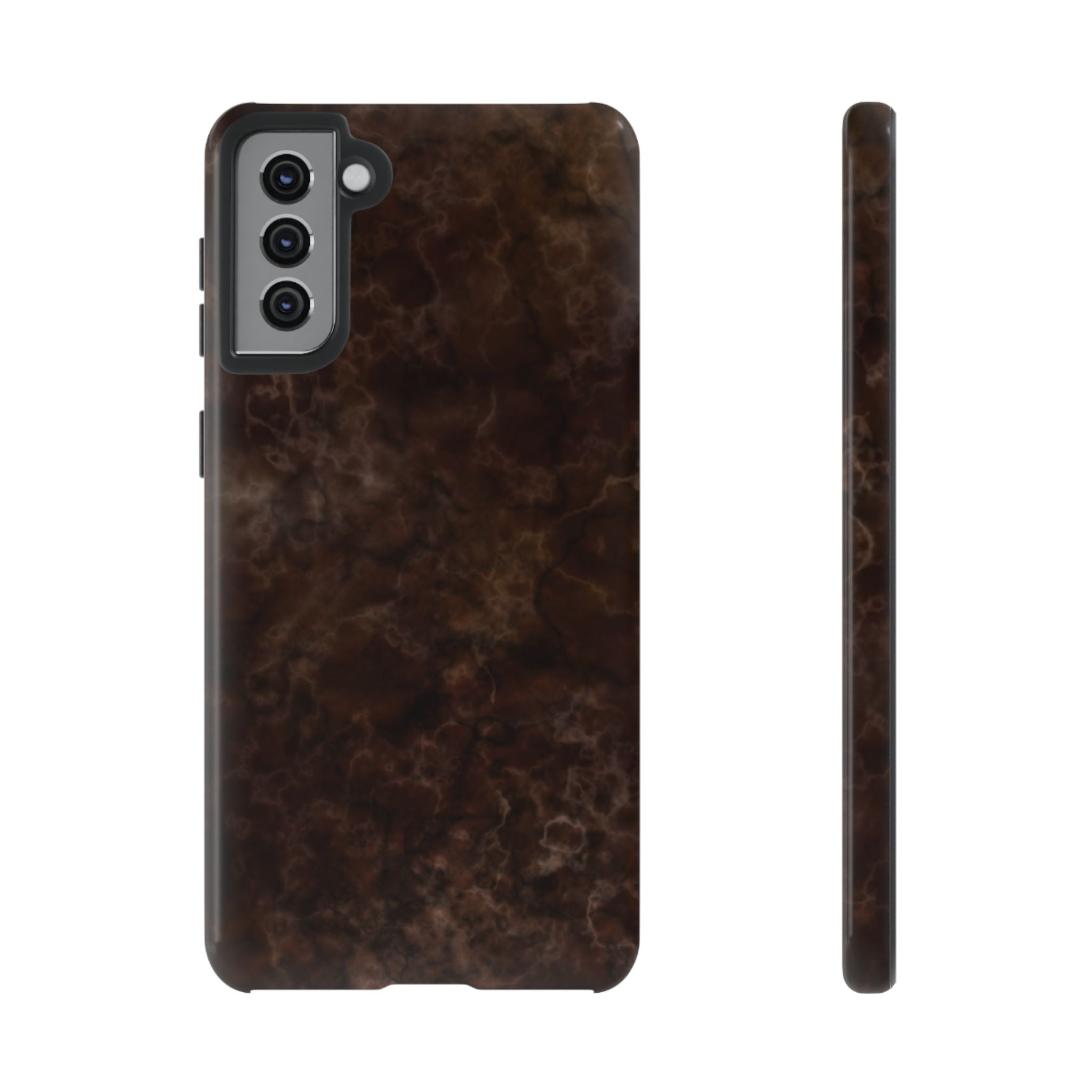 Espresso Brown Marbled Galaxy Case