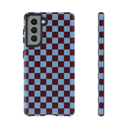 Checked Out | Blue & Brown Checkerboard Case