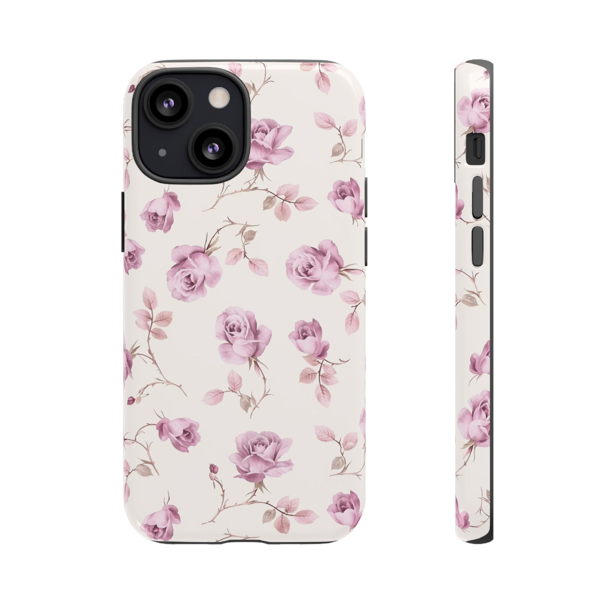 Rosa vintage | Coqueta floral Funda y vinilo para iPhone