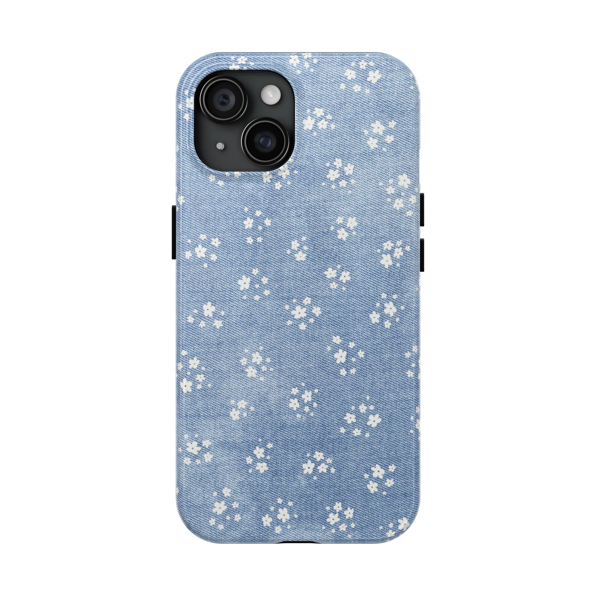 Denim Daisy Floral iPhone Case