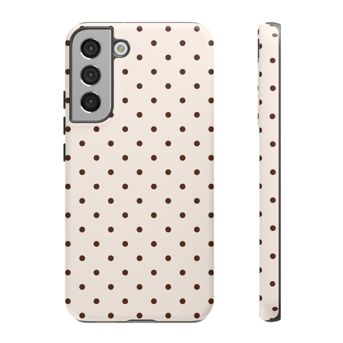 Vanilla Bean | Brown & Ivory Polka Dot Galaxy Case