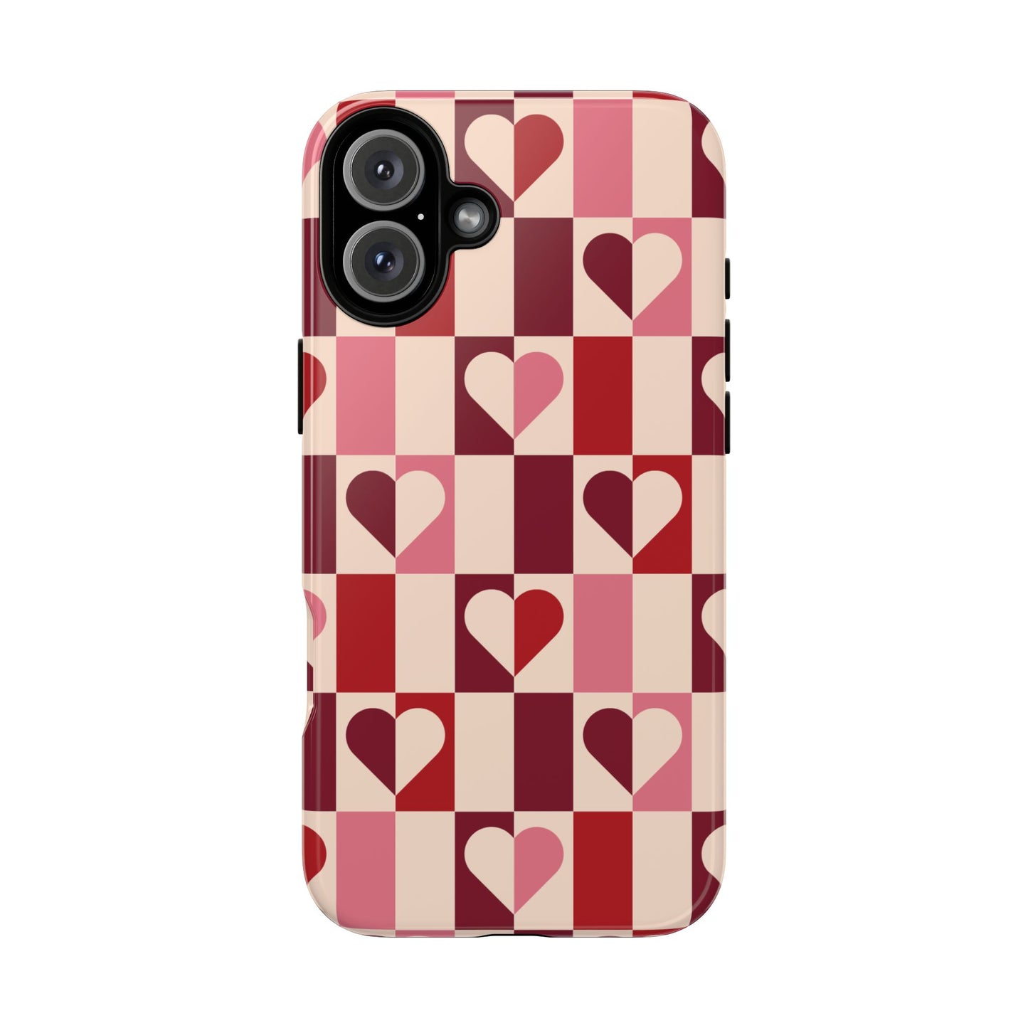 Funda para iPhone con corazones geométricos Devoted