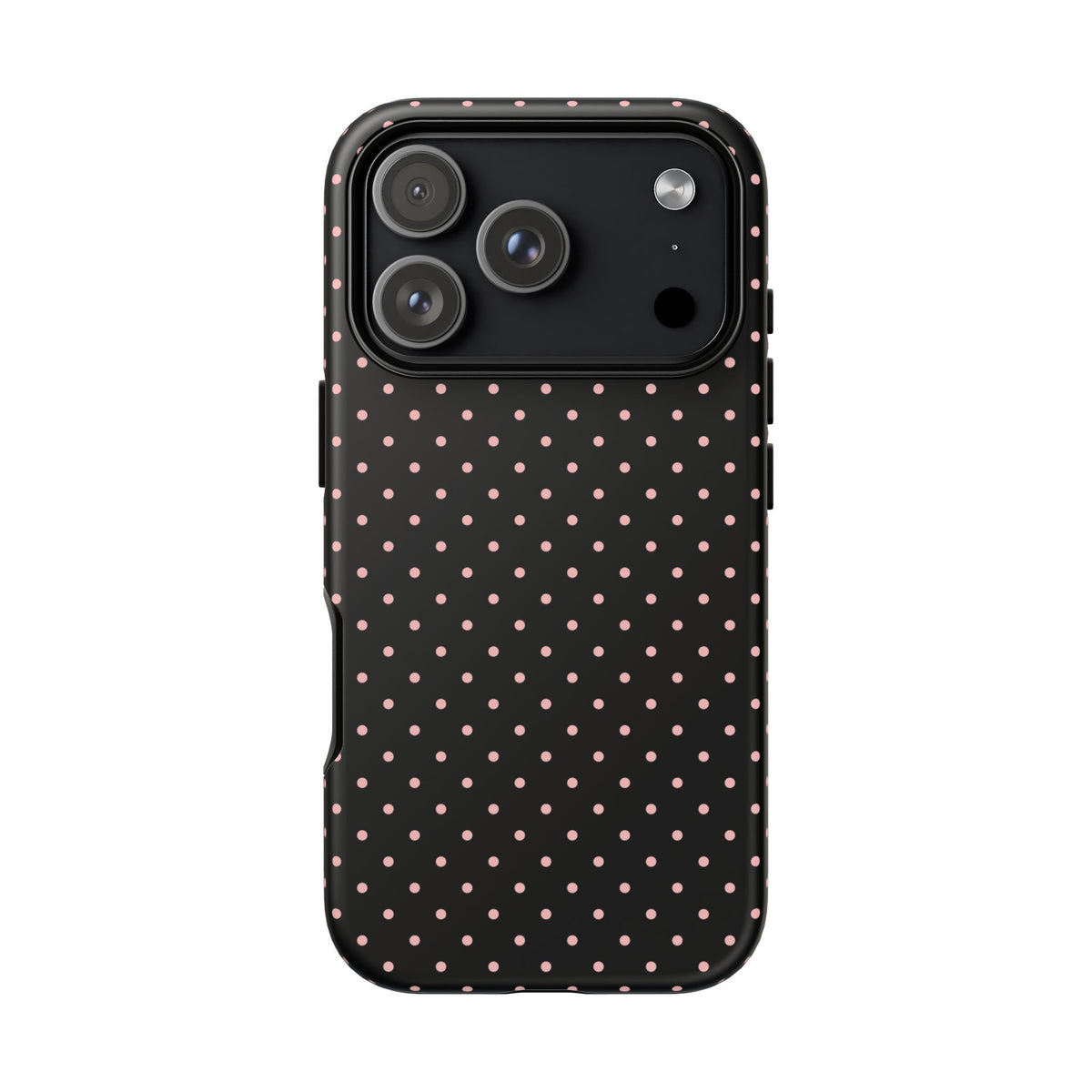 Polka Flirt | Pink & Black Polka Dot iPhone Case