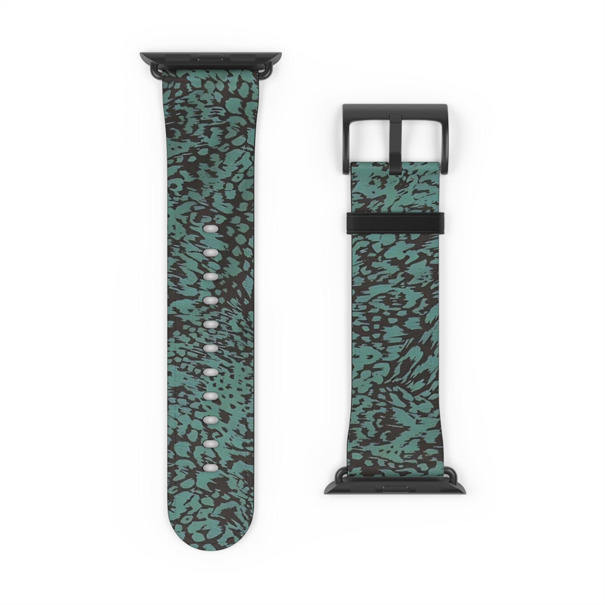 Blue Leopard Print Apple Watch Band
