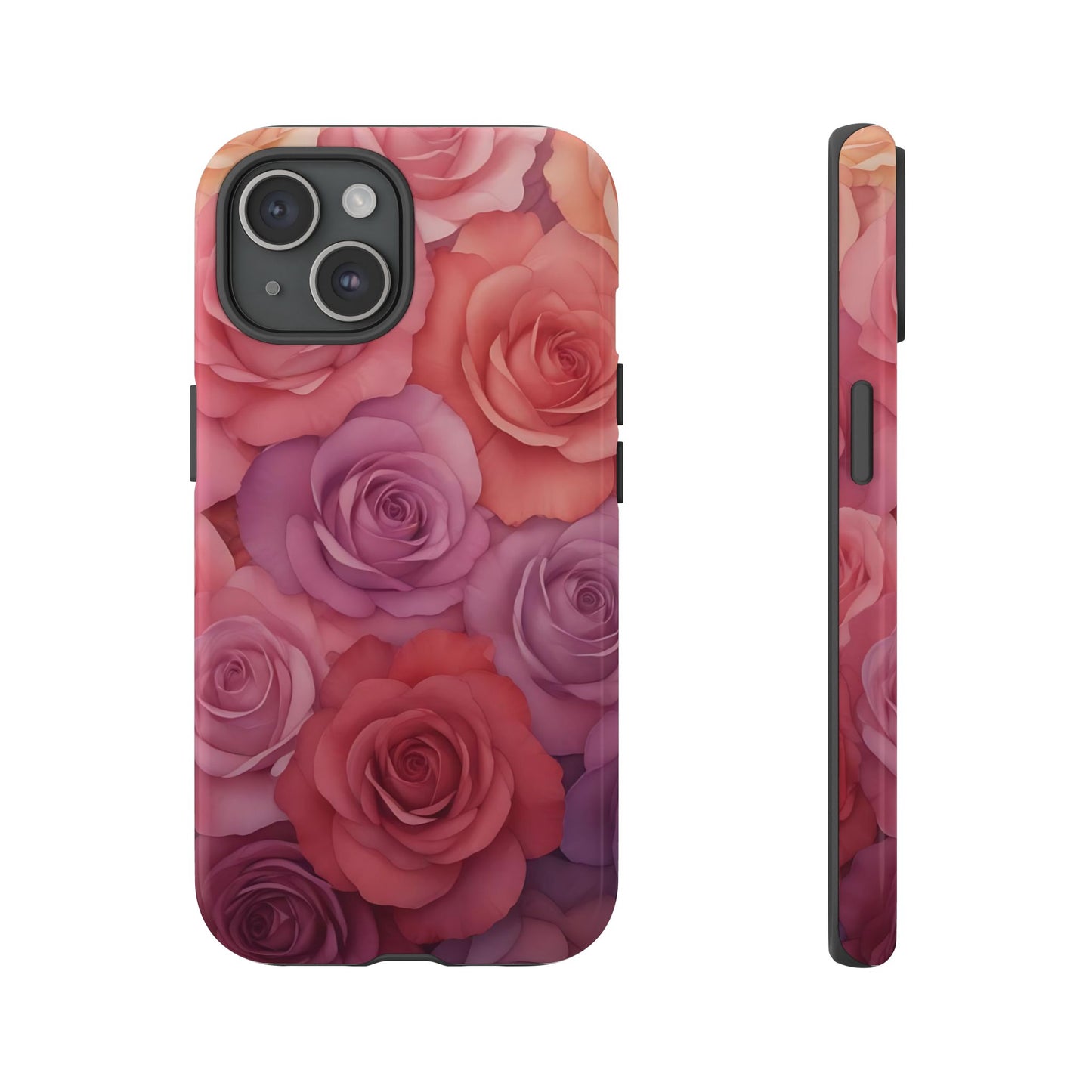 Coque iPhone à motif floral | Roses dégradées