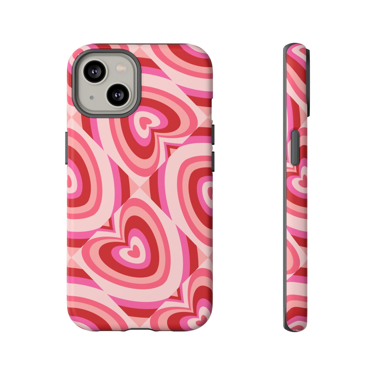 Hearts Squared | Pink Retro Heart Case