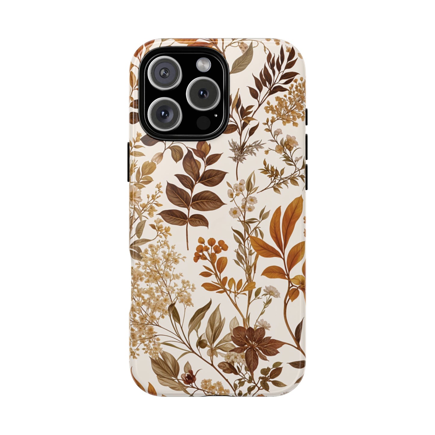 Funda para iPhone con motivos florales y botánicos otoñales