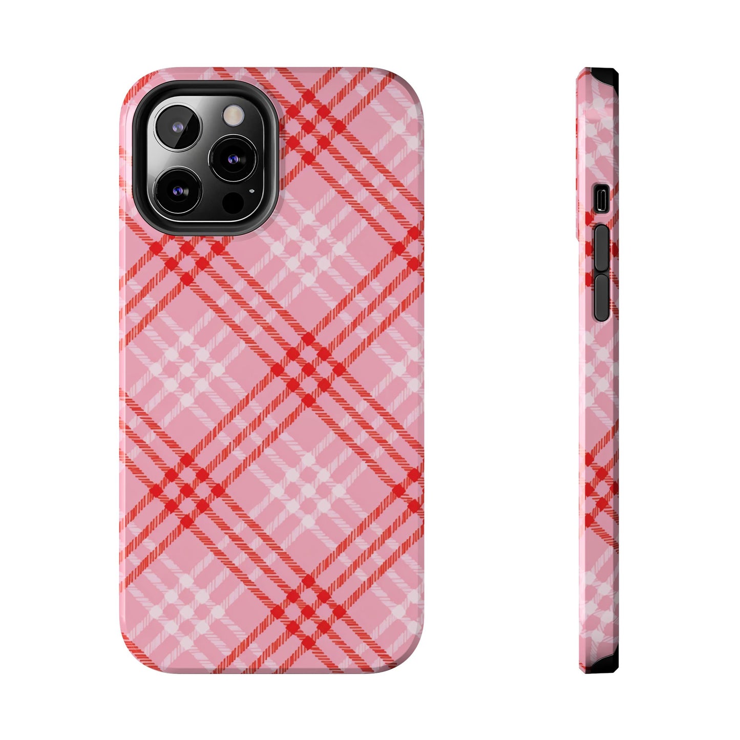 Chanelle | Pink Plaid iPhone Case