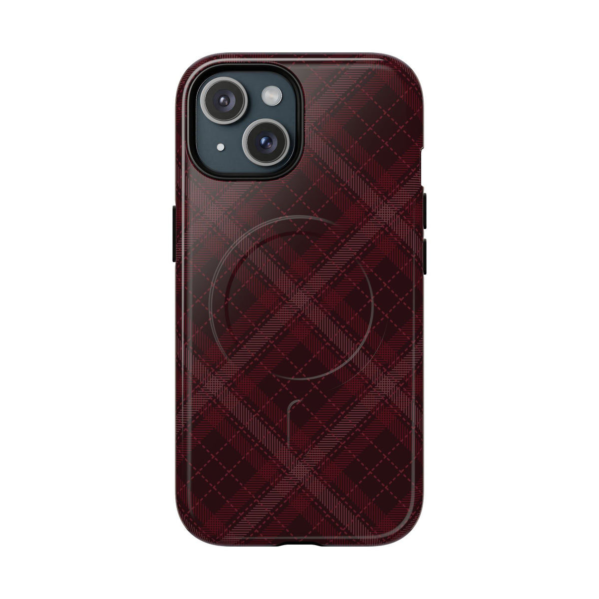 Trendsetter | Burgundy Plaid MagSafe Case