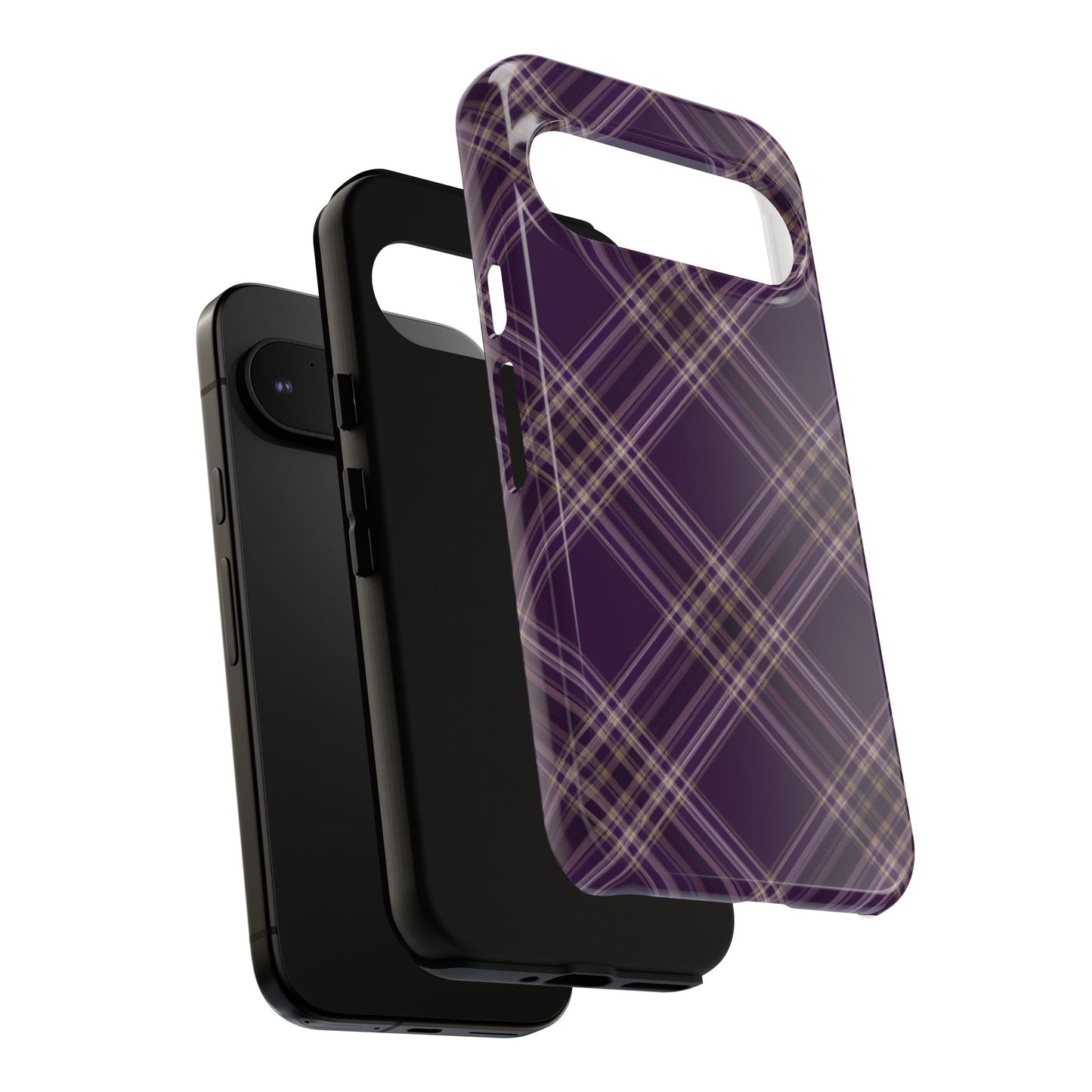 Plum Plaid | Preppy Pixel Case