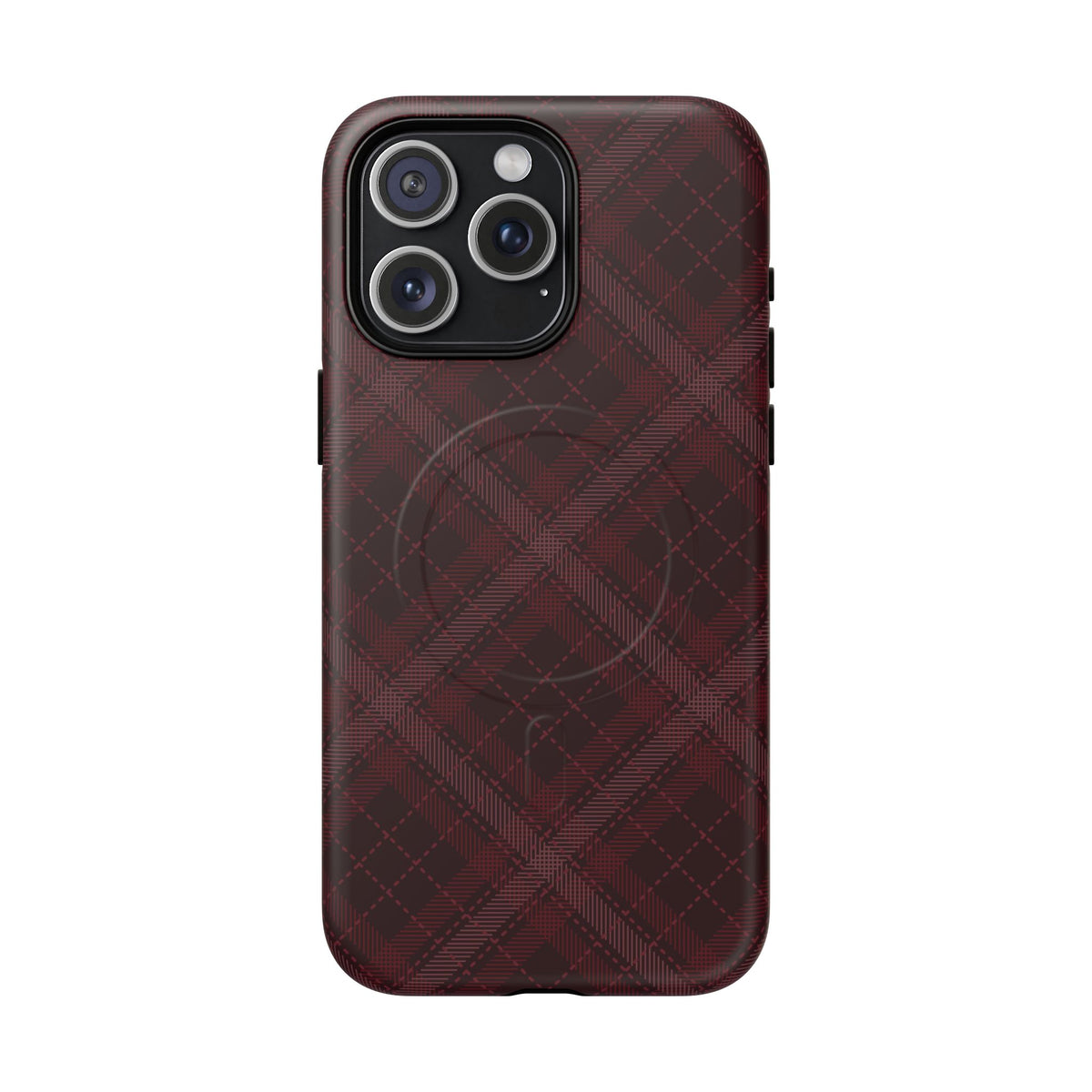 Trendsetter | Burgundy Plaid MagSafe Case