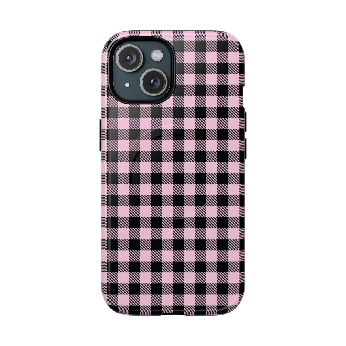 Pink Punk | Pink & Black Check MagSafe Case