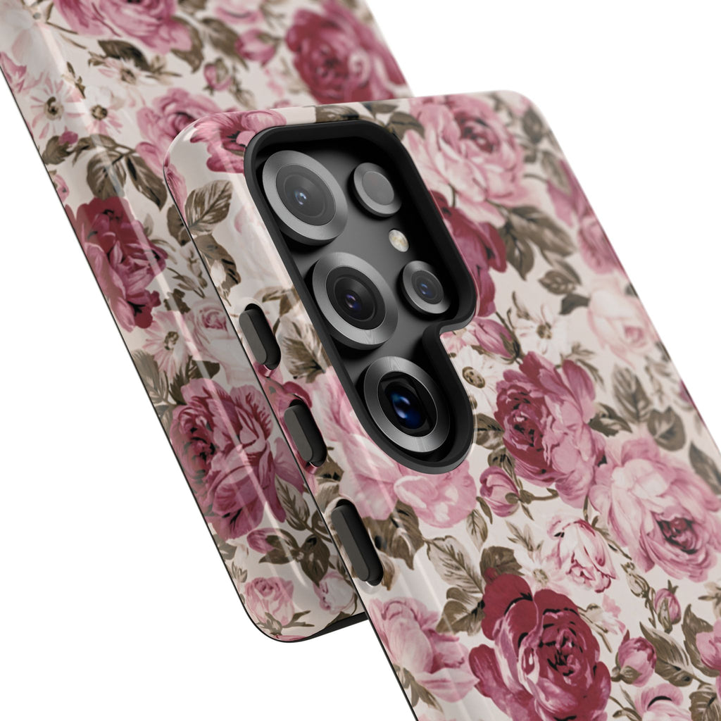 Love Story | Vintage Pink Rose Floral Galaxy Case