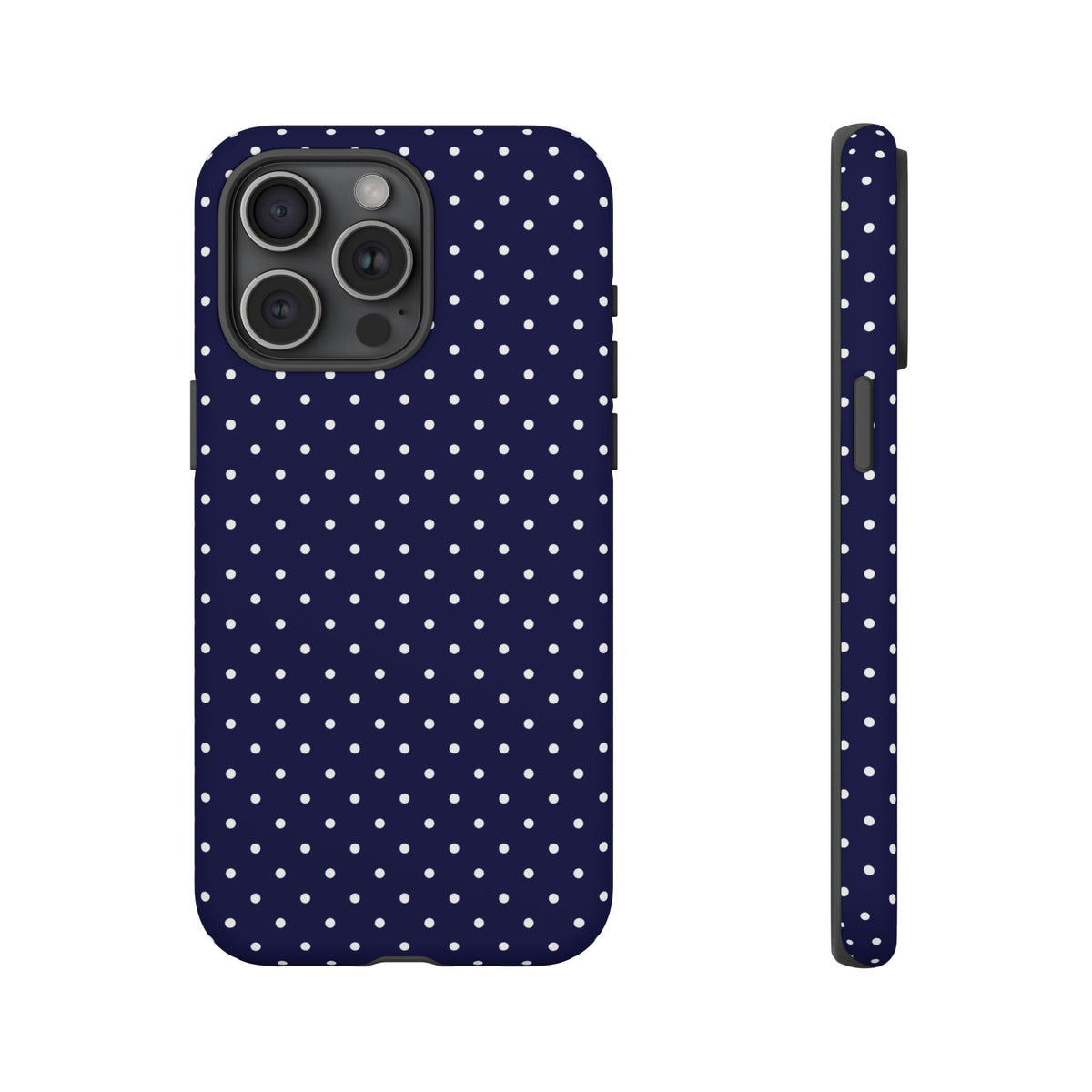 Dotty Chic | Navy Polka Dot iPhone Case