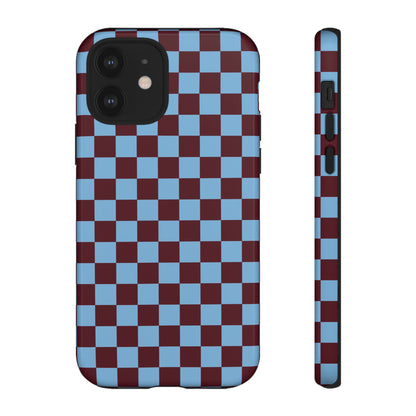 Checked Out | Blue & Brown Checkerboard Case