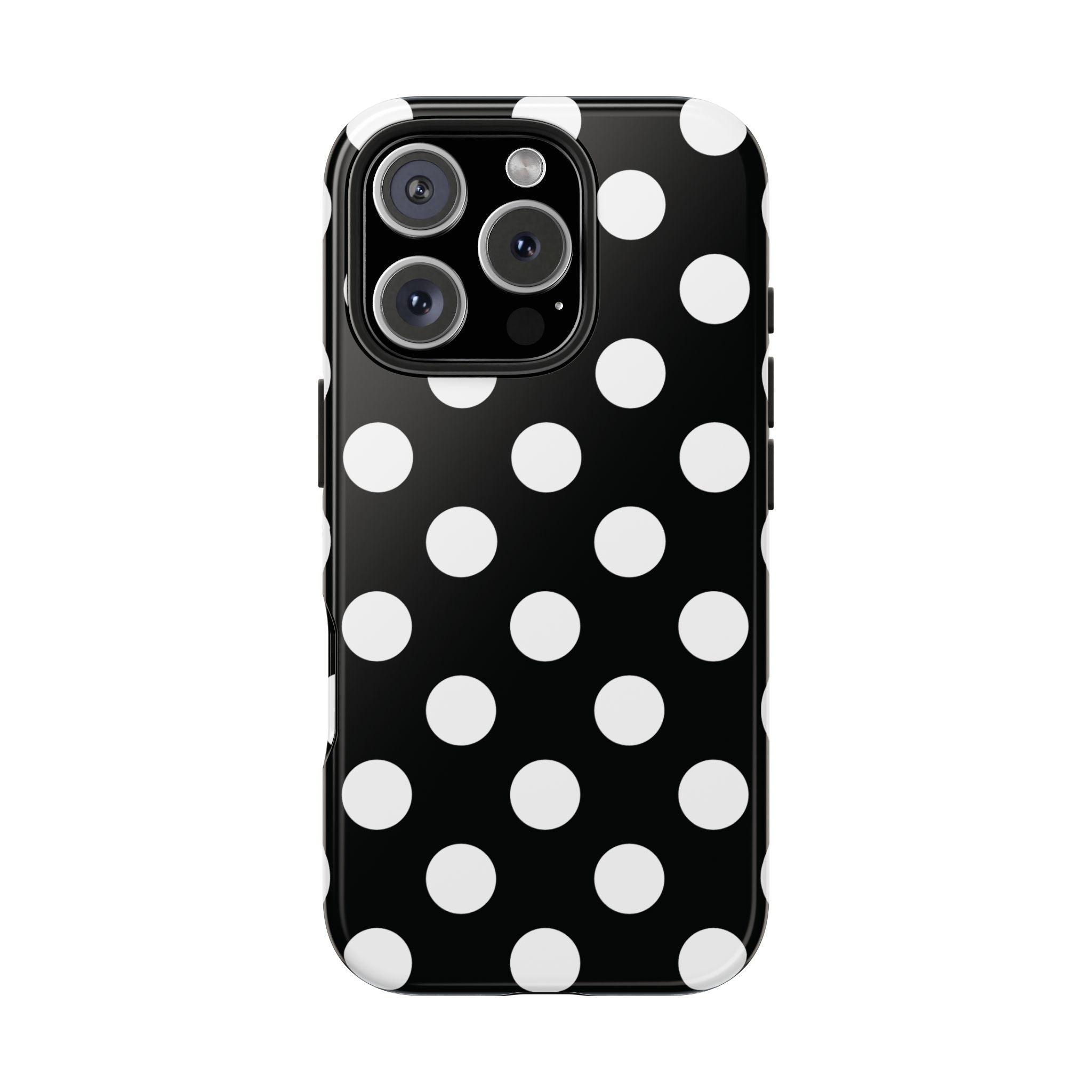 Polka Dots Black & White iPhone Case