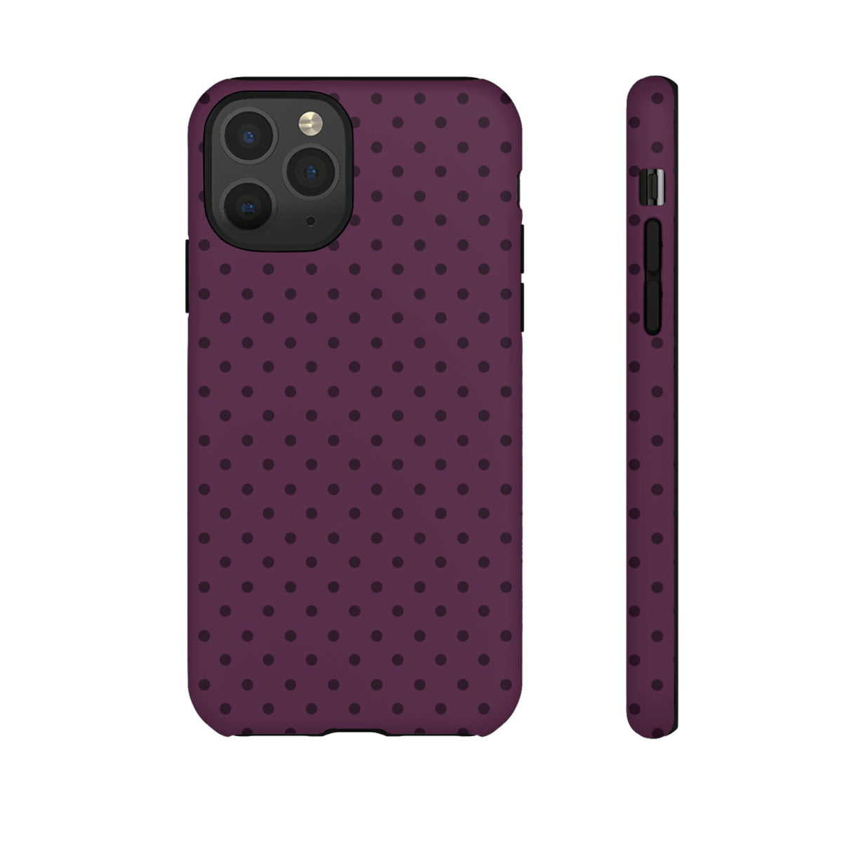 Plum Mood | Polka Dot iPhone Case