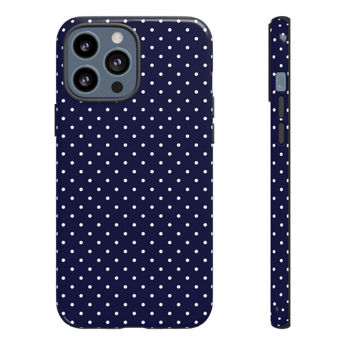 Dotty Chic | Navy Polka Dot iPhone Case