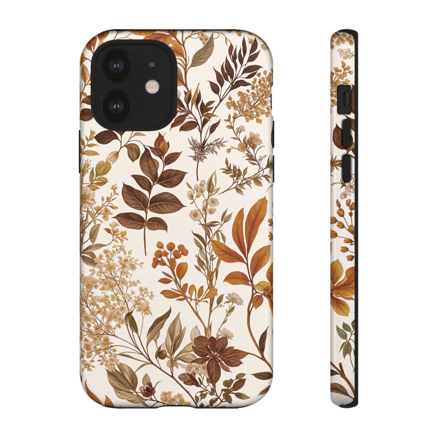 Funda para iPhone con motivos florales y botánicos otoñales