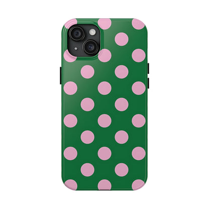 Dots | Green Polka Dot iPhone Case