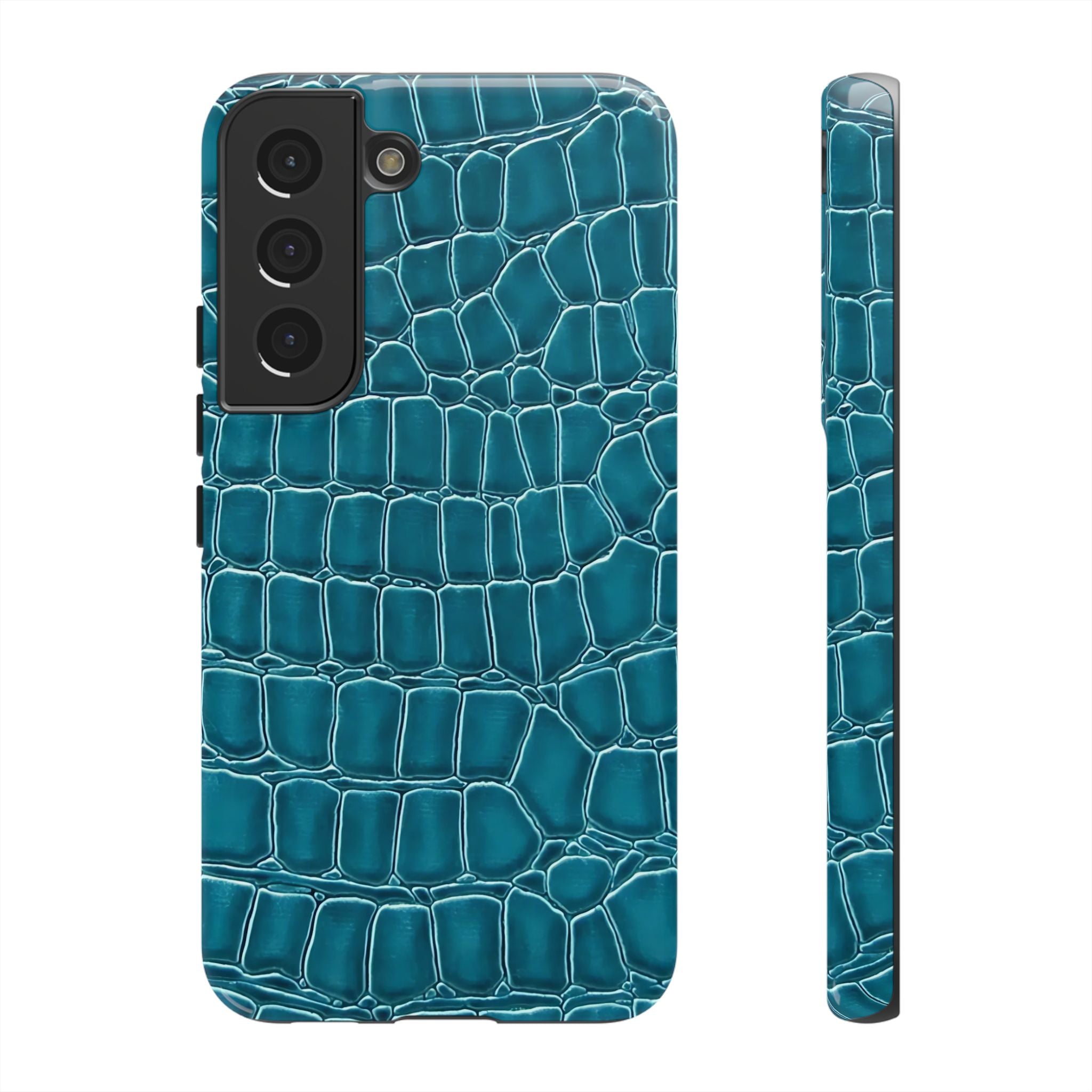 Teal Croc Galaxy Case
