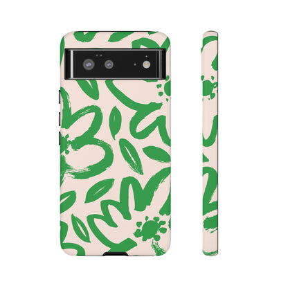 Happy | Green Modern Floral Case