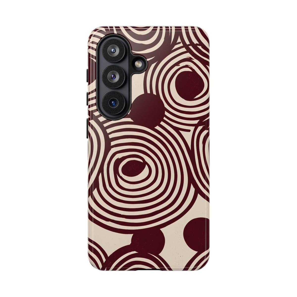 Retrograde | Burgundy Retro Geometric Galaxy Case