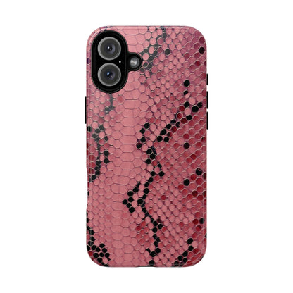 Python rose | Coque iPhone à imprimé serpent