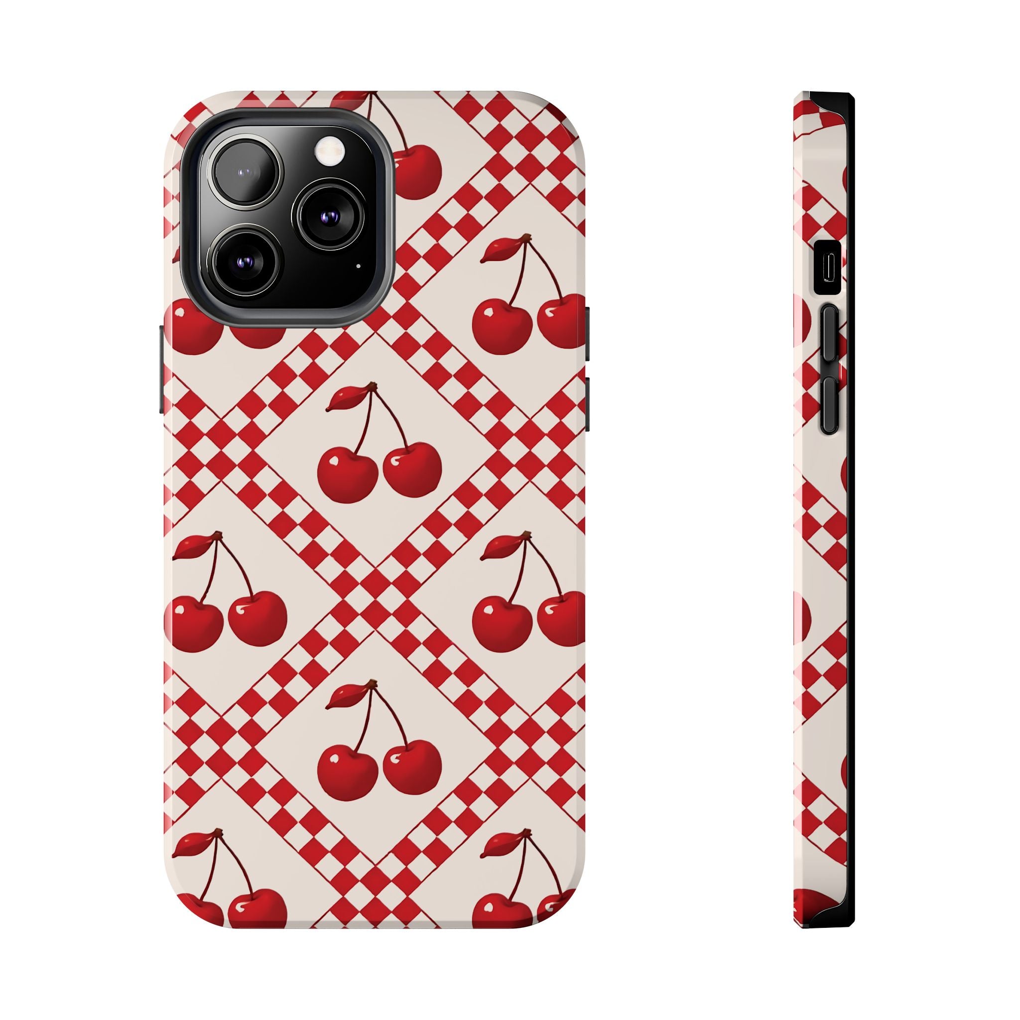 Cherry Check iPhone Case