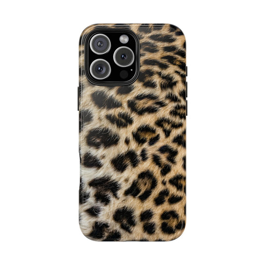 Estuche para iPhone con estampado de leopardo marrón y estilo urbano chic