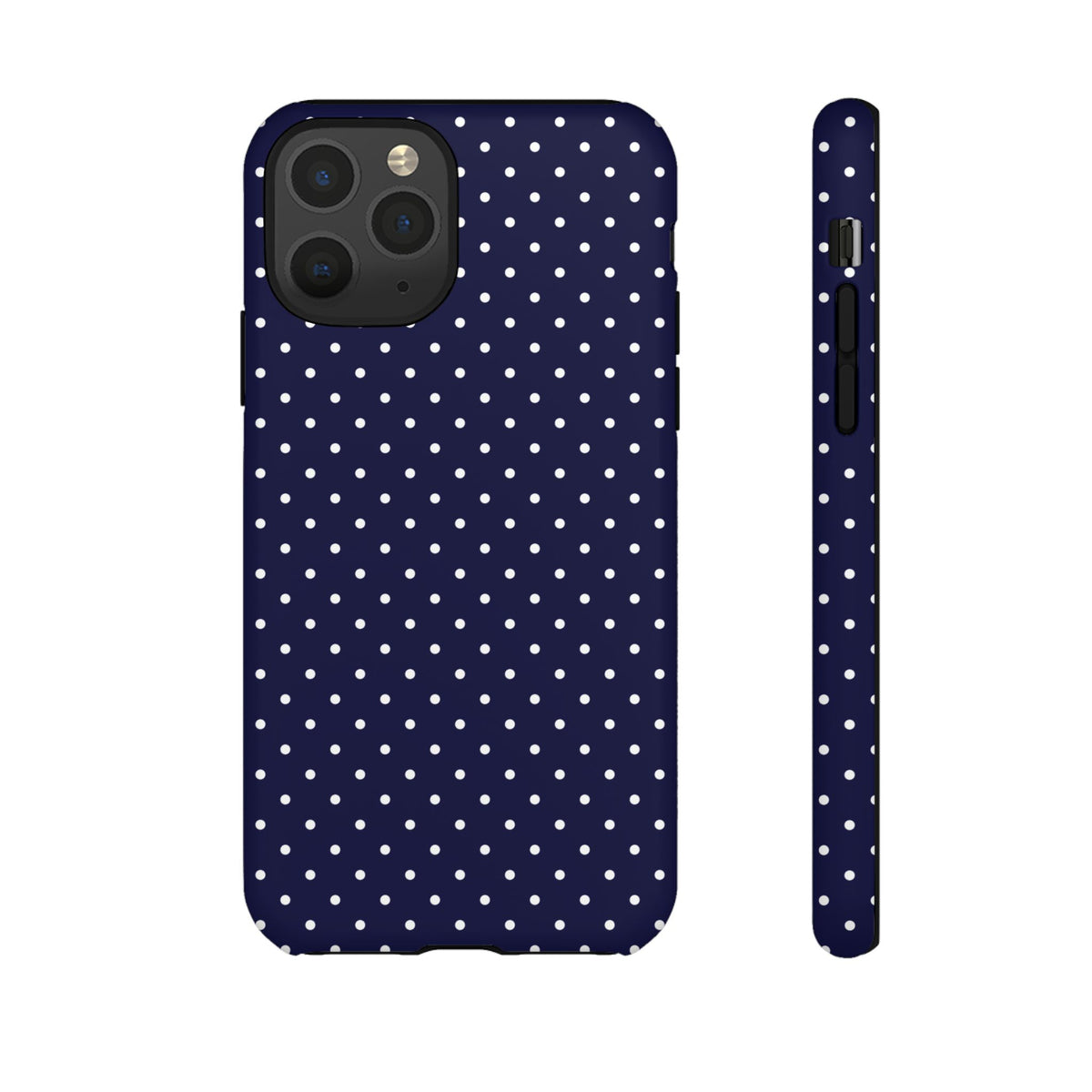 Dotty Chic | Navy Polka Dot iPhone Case